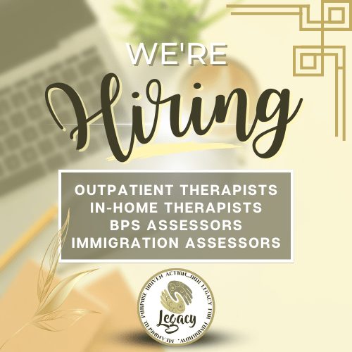 Legacy Counseling is Hiring Therapists in Northern NJ